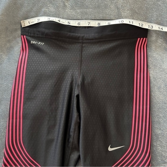 NWT Nike POWER SPEED Running Capris 801694-013 Black PINK - Picture 9 of 14